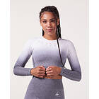 Levity Fitness Fade Mesh Seamless Crop LS (Dam)