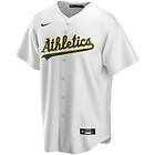 Nike Oakland Athletics Official Replica Home Short Sleeve V Neck T-shirt Vit M M