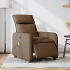 vidaXL Elektrisk massagefåtölj brun tyg 3206694