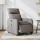 vidaXL Elektrisk massagefåtölj taupe tyg 3206697