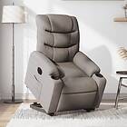 vidaXL Elektrisk reclinerfåtölj med uppresningshjälp taupe tyg 3206670