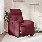 vidaXL Elektrisk reclinerfåtölj vinröd tyg 3206780