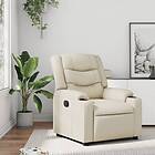 vidaXL Reclinerfåtölj gräddvit konstläder 374120