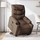 vidaXL Reclinerfåtölj med uppresningshjälp brun tyg 3206649