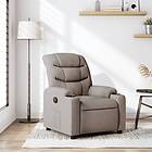 vidaXL Reclinerfåtölj taupe tyg 374154