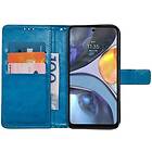 CaseOnline Plånboksfodral 3-kort Motorola Moto G84 Ljusblå