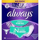 Always Daily Fresh Normal Flexistyle trosskydd doftfri 54 st