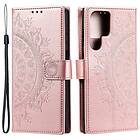 Skalo Samsung S24 Ultra Mandala Plånboksfodral - Roséguld