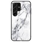 Skalo Samsung S24 Ultra Marmor Härdat Glas TPU-skal - Motiv 1