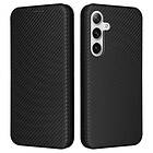 Skalo Samsung S24+ Carbon Fiber Plånboksfodral -