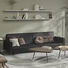 vidaXL Bäddsoffa 2-sits svart konstläder 375951