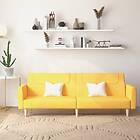 vidaXL Bäddsoffa 2-sits gul tyg 375789