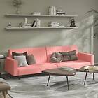 vidaXL Bäddsoffa 2-sits rosa sammet 375941