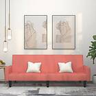 vidaXL Bäddsoffa 2-sits rosa sammet 375778