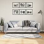 vidaXL Matta långluggad modern gräddvit och svart 80x150 cm 375361