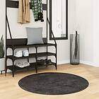 vidaXL Matta långluggad modern antracit Ø 100 cm 375200