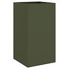 vidaXL Odlingslåda olivgrön 42x38x75 cm kallvalsat stål 841580