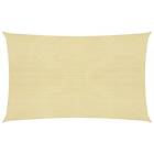 vidaXL Solsegel 160g/m² beige 2,5x5 m HDPE 311126