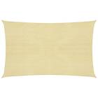 vidaXL Solsegel 160g/m² beige 3x6 m HDPE 311130