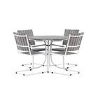 Venture Design Holmsund matgrupp Vit/grå 4 stolar & bord 103 cm