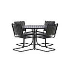 Venture Design Holmsund matgrupp Svart/svart 4 stolar & bord 103 cm