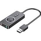 Vention External USB 2,0 audio card 1m (black)