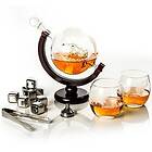 Whiskeykaraff Globe 0.85L med 2 Glas och 8 Whiskeystenar
