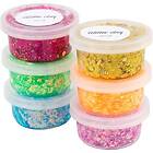 Creativ Company Glitterlera mixade färger 6-pack