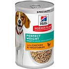 Hills Science Plan Adult Perfect Weight Chicken & Vegetables Canned Wet Dog Food 363g