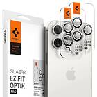 Spigen iPhone 15 Pro/iPhone 15 Pro Max Kameralinsskydd GLAS.tR EZ Fit Optik Pro 2-pack White Titanium