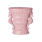 Rice Ceramic Vase with Seahorse Decorations Pink