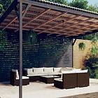 vidaXL Loungegrupp för trädgården m. dynor 10 delar konstrotting brun 3102586
