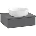 Villeroy & Boch V&B Antao Servantskap med 1 skuff 60x50x19 cm, u/lys, Antrasitt 