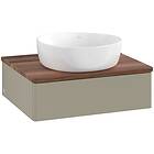 Villeroy & Boch V&B Antao Servantskap med 1 skuff 60x50x19 cm, u/lys, Steingrå/V
