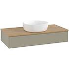 Villeroy & Boch V&B Antao Servantskap med 1 skuff 100x50x19 cm, u/lys, Steingrå/