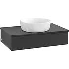 Villeroy & Boch V&B Antao Servantskap med 1 skuff 80x50x19 cm, u/lys, Sort Matt