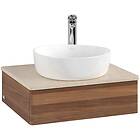 Villeroy & Boch V&B Antao Servantskap med 1 skuff 60x50x19 cm, u/lys, Valnøtt/Cr