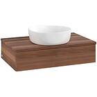 Villeroy & Boch V&B Antao Servantskap med 1 skuff 80x50x19 cm, u/lys, Valnøtt