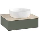 Villeroy & Boch V&B Antao Servantskap med 1 skuff 60x50x19 cm, u/lys, Grønn Matt