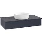 Villeroy & Boch V&B Antao Servantskap med 1 skuff 100x50x19 cm, u/lys, Blå Matt
