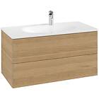 Villeroy & Boch V&B Antao Servantskap med 2 skuffer 98,8x49,6x50,4 cm, u/lys, Ei