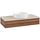 Villeroy & Boch V&B Antao Servantskap med 1 skuff 100x50x19 cm, u/lys, Valnøtt/C