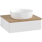 Villeroy & Boch V&B Antao Servantskap med 1 skuff 60x50x19 cm, u/lys, Hvit Blank