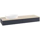 Villeroy & Boch V&B Antao Servantskap med 2 skuffer 160x50x19 cm, u/lys, Blå Mat