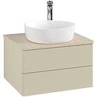 Villeroy & Boch V&B Antao Servantskap med 2 skuffer 60x50x36 cm, u/lys, Grå Matt