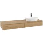 Villeroy & Boch V&B Antao Servantskap med 2 skuffer 160x50x19 cm, u/lys, Eik