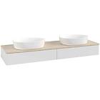 Villeroy & Boch V&B Antao Servantskap med 2 skuffer 160x50x19 cm, u/lys, Hvit Bl