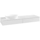Villeroy & Boch V&B Antao Servantskap med 2 skuffer 160x50x19 cm, u/lys, Hvit Hø