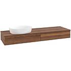 Villeroy & Boch V&B Antao Servantskap med 2 skuffer 160x50x19 cm, u/lys, Valnøtt
