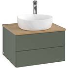 Villeroy & Boch V&B Antao Servantskap med 2 skuffer 60x50x36 cm, u/lys, Grønn Ma
